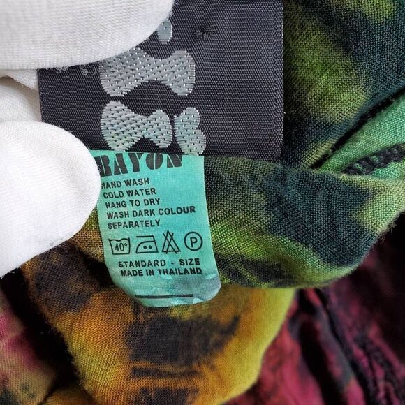 JARLI Boho woman's tye dye loose fit top size L - Picture 5 of 9